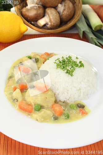 Image of Chicken fricassee with rice