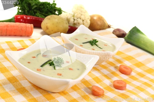 Image of freshly cooked vegetable creme soup