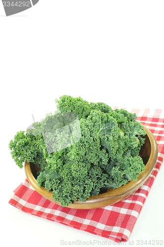 Image of fresh Kale on a napkin