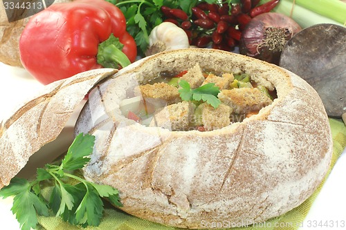 Image of Bread soup with parsley