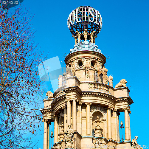 Image of old architecture in england london europe wall and history