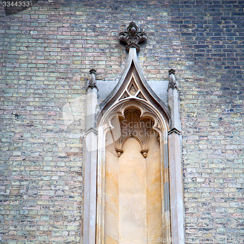 Image of old architecture in england london europe wall and history