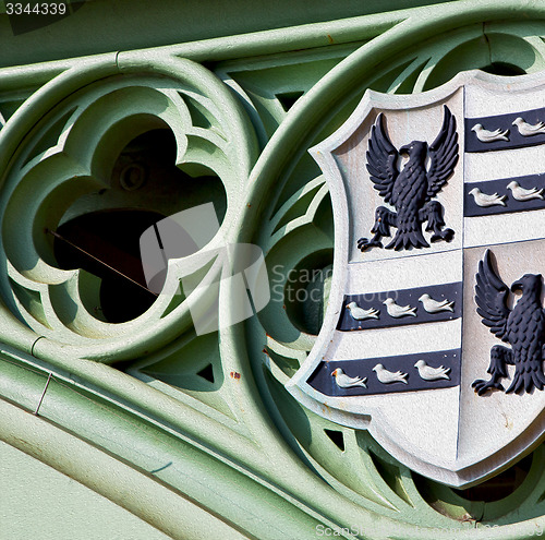 Image of exterior old architecture in england london europe wall and hist