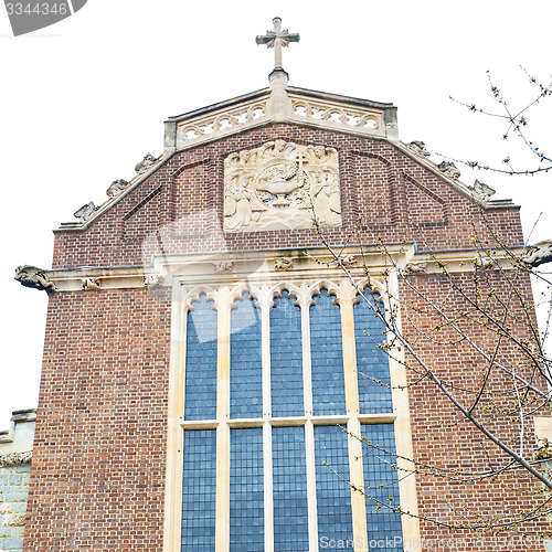 Image of old architecture in england london europe wall and history