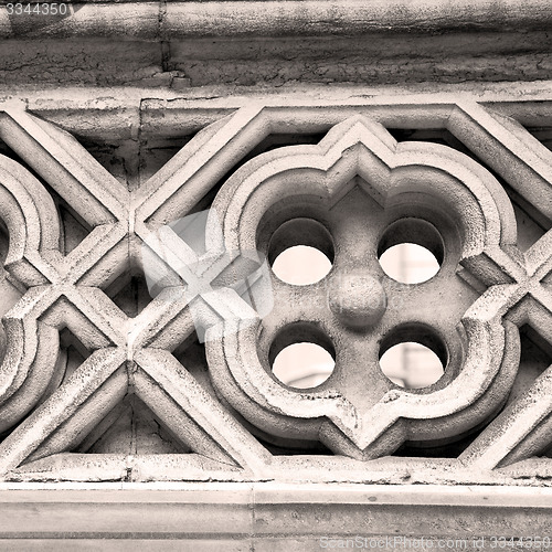 Image of exterior old architecture in england london europe wall and hist