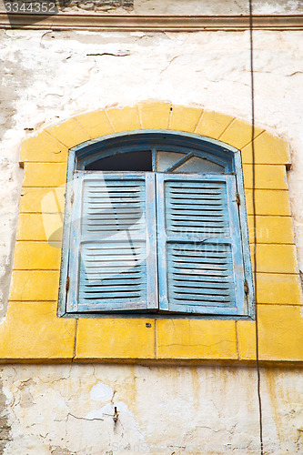 Image of  window in morocco africa yellow  brick historical