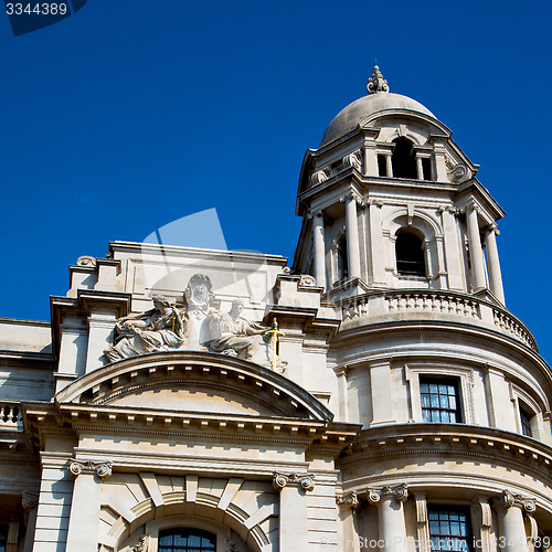 Image of old architecture in england london europe wall and history