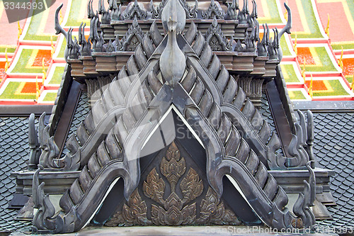 Image of roof     temple   in   bangkok  thailand  the temple 