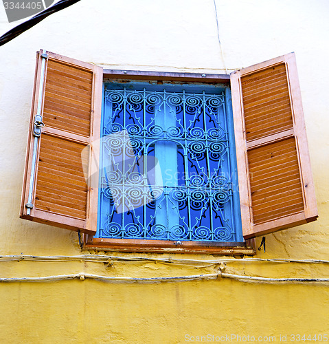 Image of  window in morocco africa and old construction wal brick histori