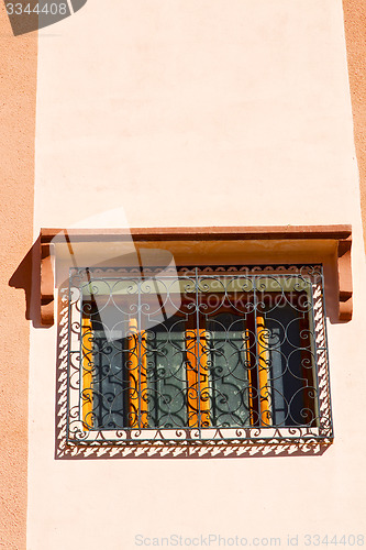 Image of  window in   africa and old construction wal brick historical