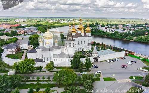 Image of Aerial view on Holy Trinity Monastery. Tyumen