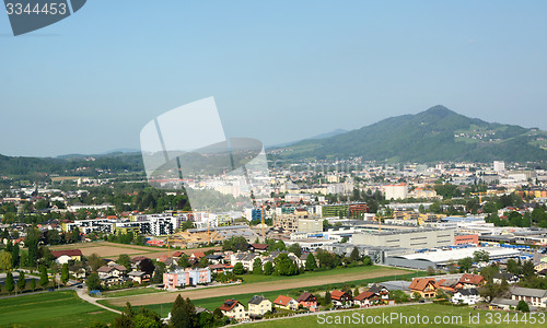 Image of Aerial view of the city of Salzburg, Austria