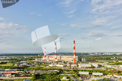 Image of Combined heat and power factory. Tyumen. Russia