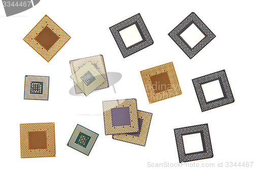 Image of CPU microprocessors isolated