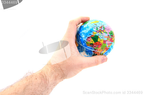 Image of earth in the human hands