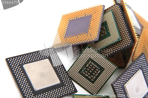 Image of CPU microprocessors isolated