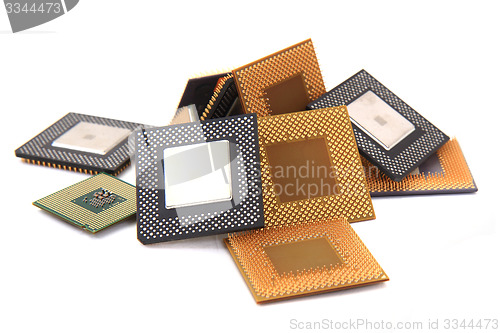 Image of CPU microprocessors isolated