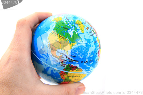 Image of earth in the human hands