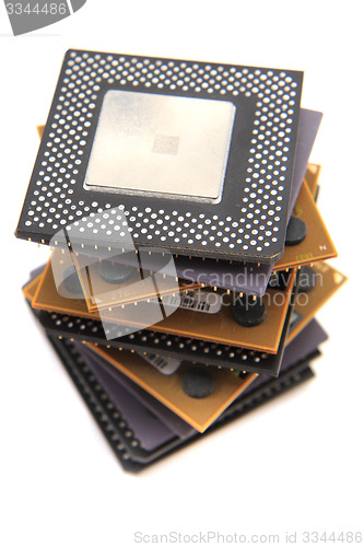 Image of CPU microprocessors isolated