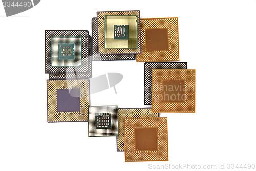 Image of CPU microprocessors isolated