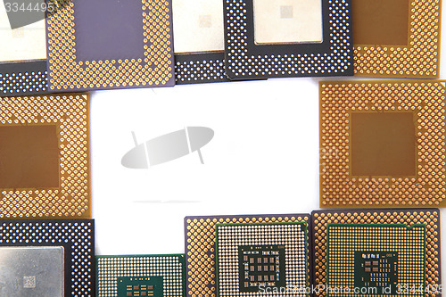 Image of CPU microprocessors isolated