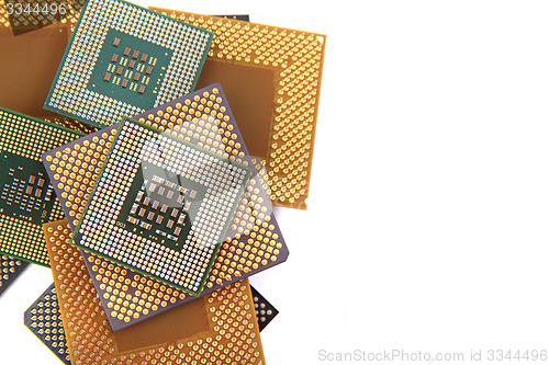 Image of CPU microprocessors isolated