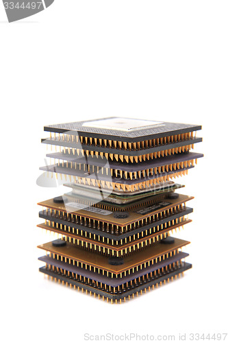 Image of CPU microprocessors isolated