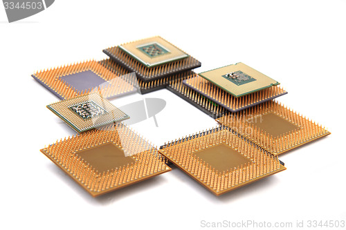 Image of CPU microprocessors isolated