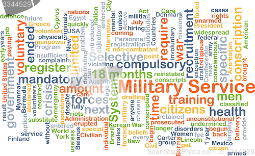 Image of Military service background concept