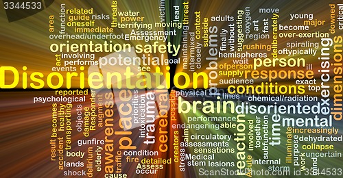 Image of Disorientation background concept glowing