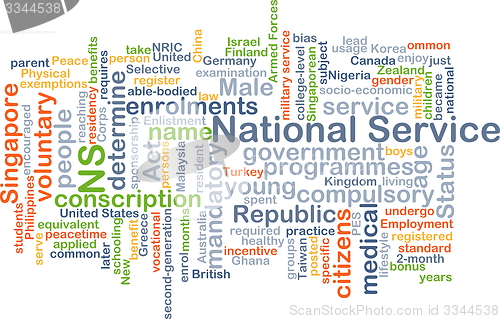 Image of National service background concept
