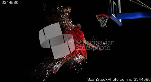 Image of design of basketball player in action