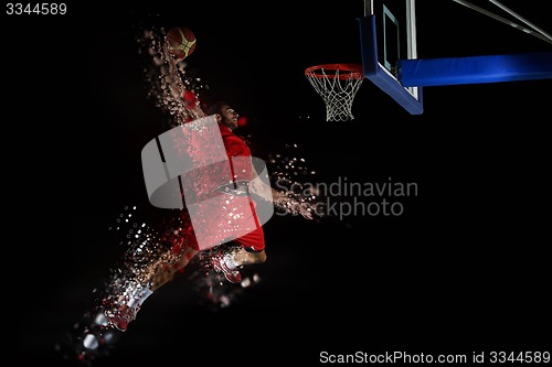 Image of design of basketball player in action