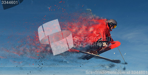 Image of jumping skier design