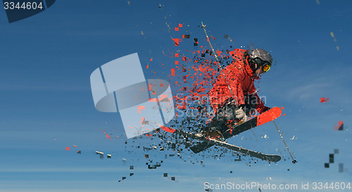 Image of jumping skier design