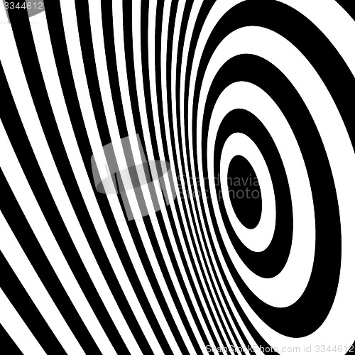 Image of Black and white abstract striped background. Optical Art. 