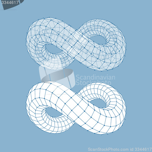 Image of Infinity symbol. Can be used as design element, emblem, icon. 