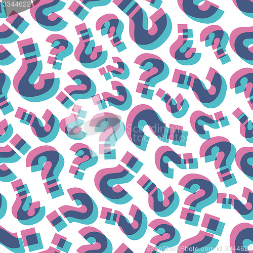 Image of Questions. Seamless pattern. Vector illustration. 