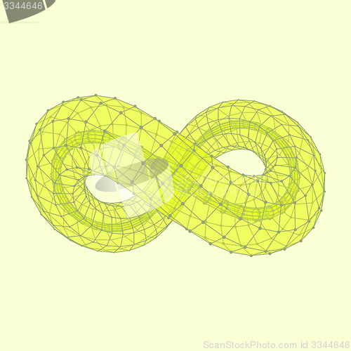 Image of Infinity symbol. Can be used as design element, emblem, icon. 