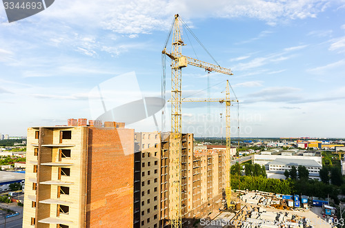 Image of View on construction site in Tyumen