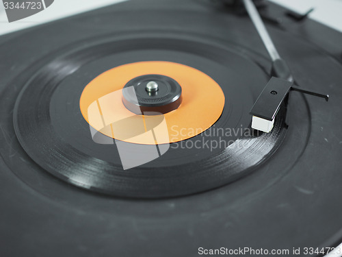 Image of Vinyl record on turntable