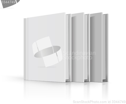 Image of Blank books cover over white background