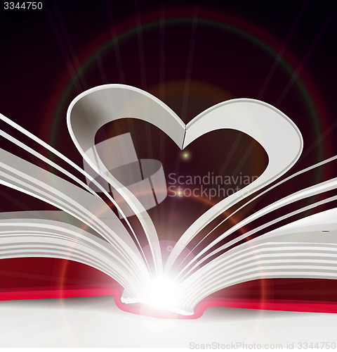 Image of Heart from book pages