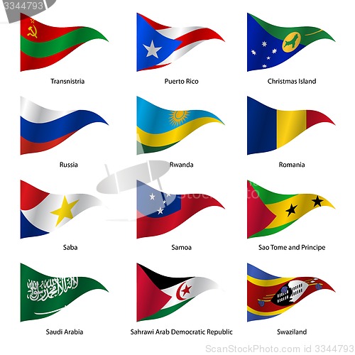 Image of Set  Flags of world sovereign states. 