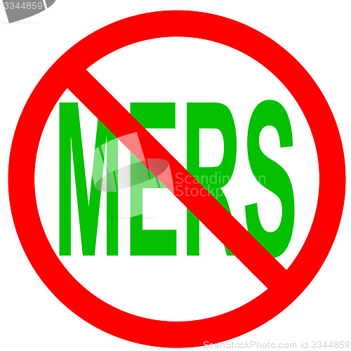 Image of Stop Mers Corona Virus sign.  