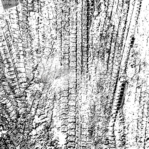 Image of Background with traces of tires. illustration.