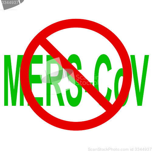 Image of Stop Mers Corona Virus sign.  