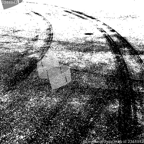 Image of Background with traces of tires. illustration.