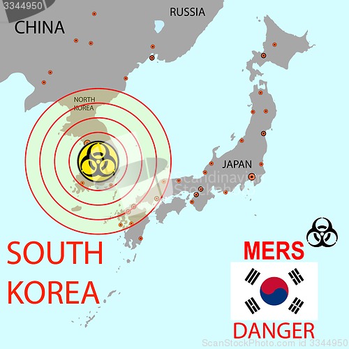 Image of Map the spread of Mers Corona Virus.  
