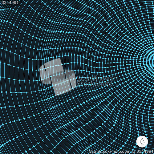 Image of Network background. 3d technology vector illustration. 